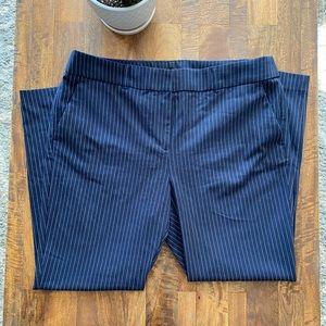 LOFT Marissa Skinny Pinstripe Ankle Pants